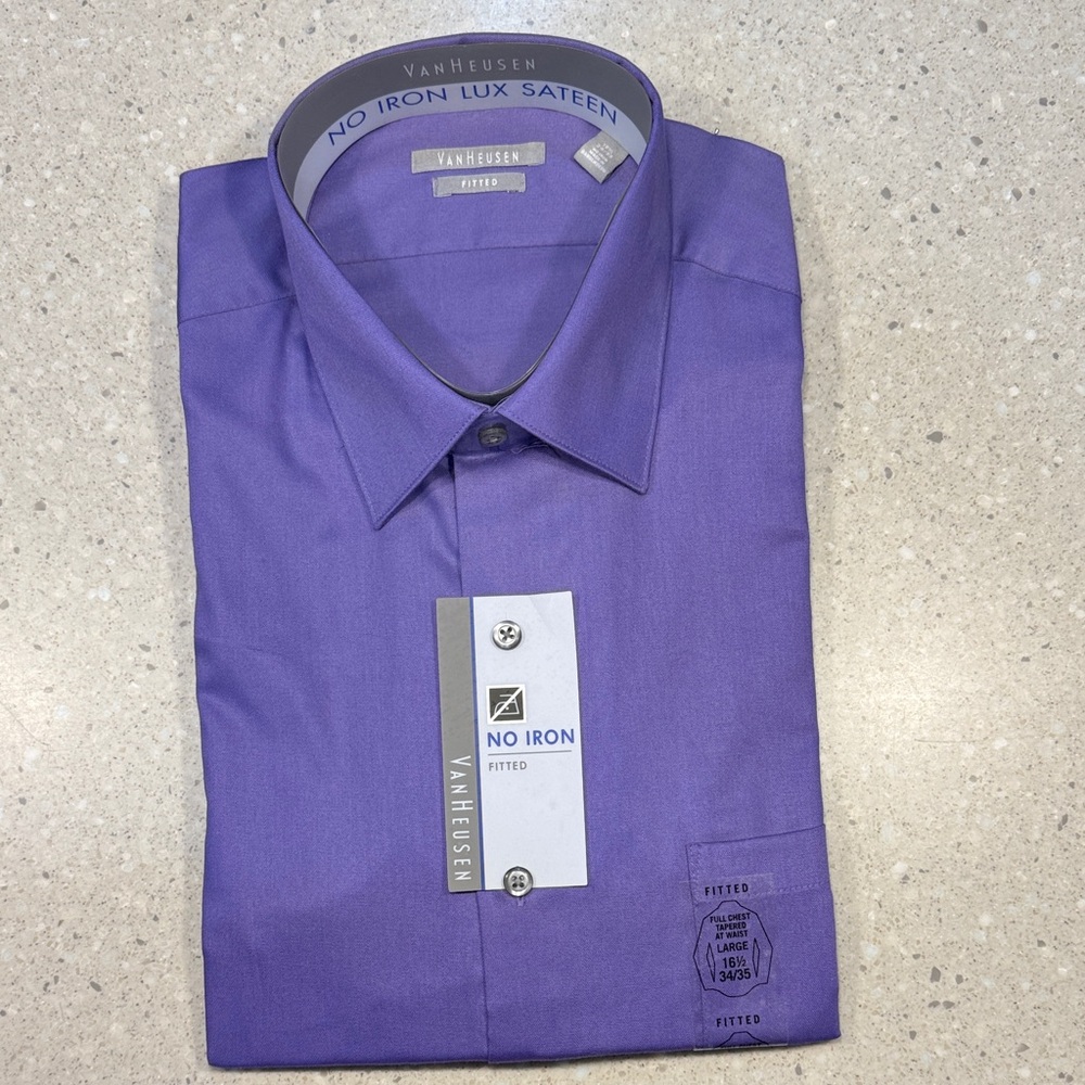 Van Heusen Men's Dress Shirt in Rich Purple